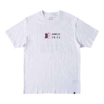 Men's DC Split Star T-Shirt - WHITE/WARM ICE DYE