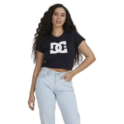 Women's DC Star Cropped T-Shirt - BLACK