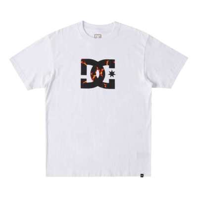 Men's DC Star Fill Heritage T-Shirt - WHITE/FIRE